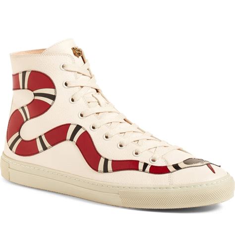 gucci snake sneakers saks|Gucci snake high top sneakers.